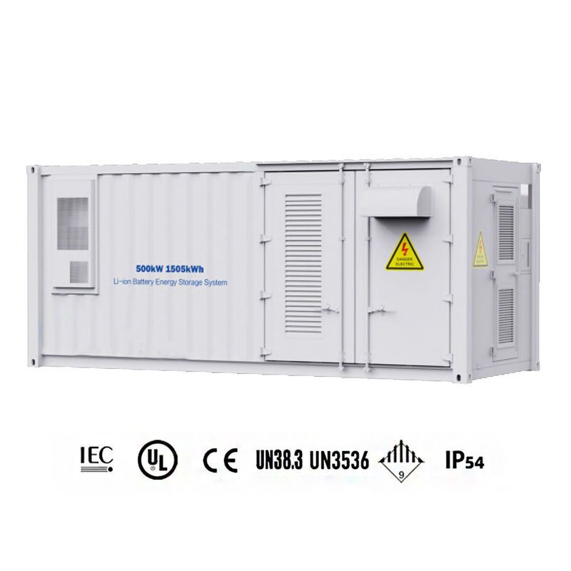 500kW 1505kWh Wadah Penyimpanan Energi Baterai 280ah Semua Dalam Satu Kotak Penyimpanan Energi Luar Ruangan