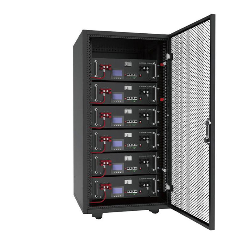 Baterai Rack Mount Solar yang Disesuaikan 51.2V 100-600ah Baterai Sistem Penyimpanan Energi LiFePO4