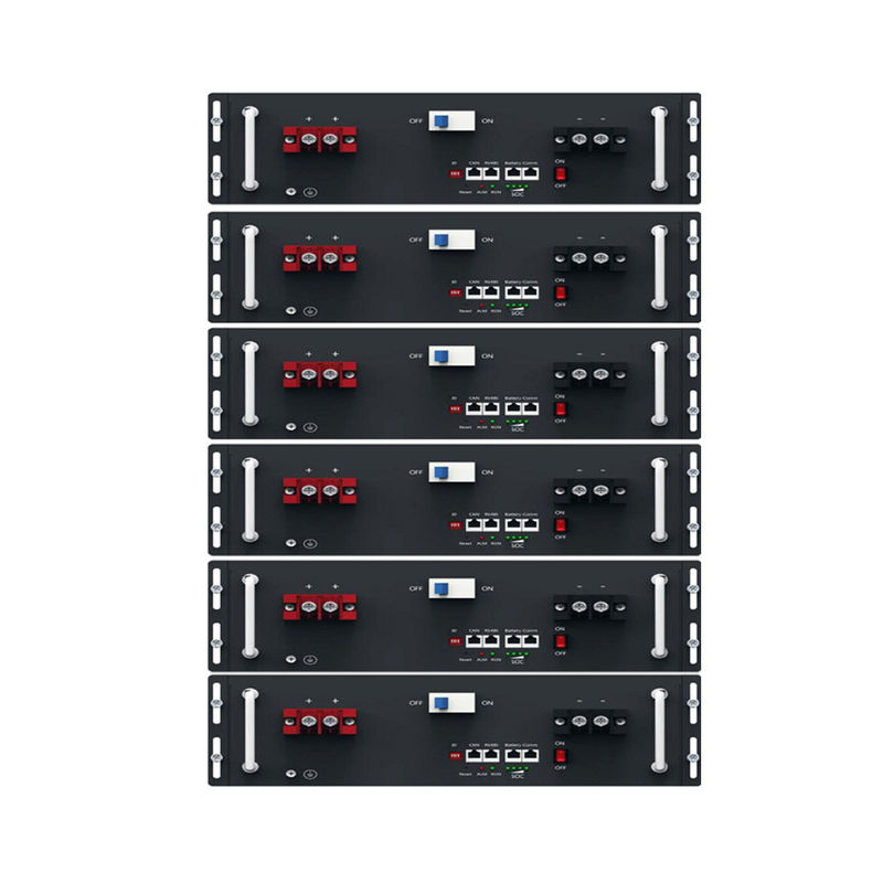 Baterai Rack Mount Solar yang Disesuaikan 51.2V 100-600ah Baterai Sistem Penyimpanan Energi LiFePO4