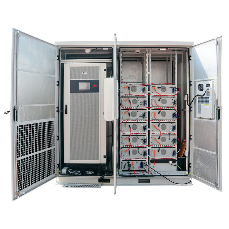 Kabinet Penyimpanan Baterai Komersial Industri Skala Kecil BESS 30kw 60kwh Baterai Lithium Ion Phosphate