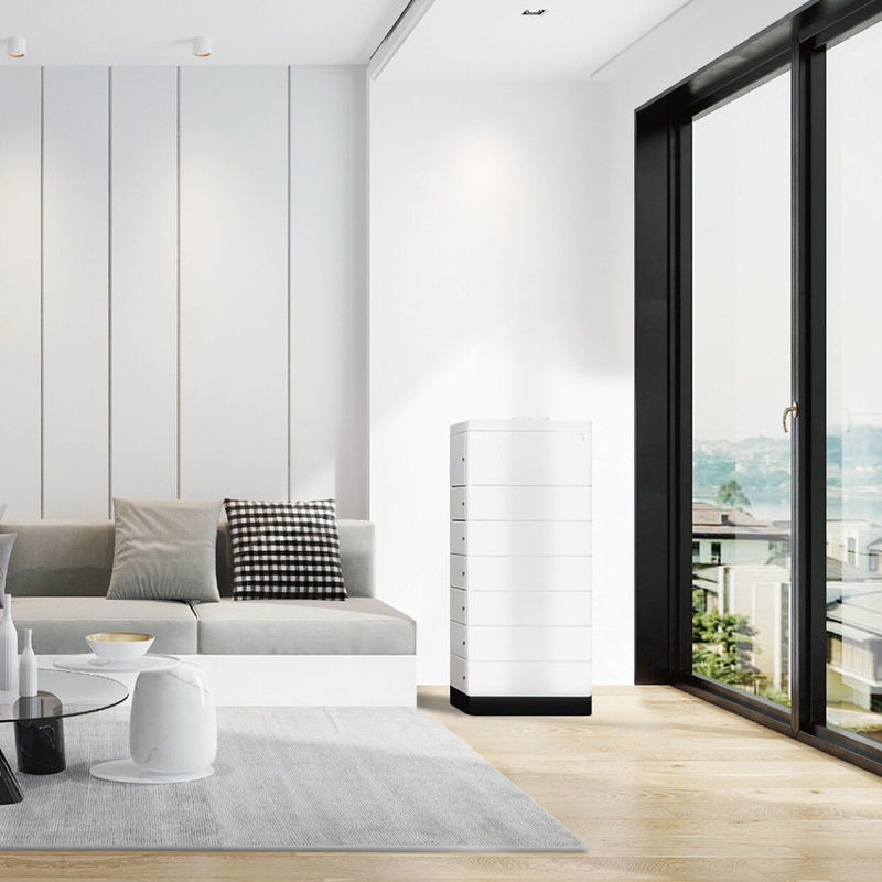 Sistem Baterai Stackable 5120Wh Tegangan Tinggi 51.2V 50Ah Sistem Penyimpanan Baterai Energi Surya