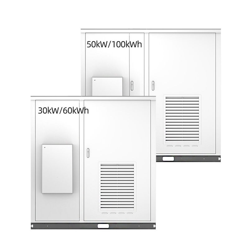 30kW Outdoor Cabinet Sistem penyimpanan energi 100kWh Solar Energy Storage Cabinet Dengan Inverter